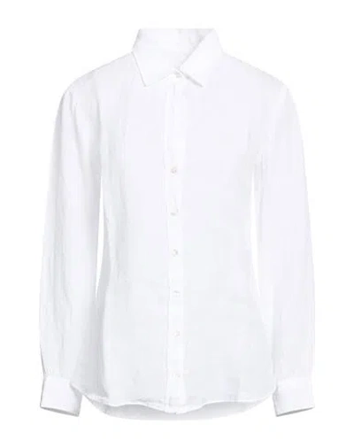120% Lino Woman Shirt White Size 12 Linen