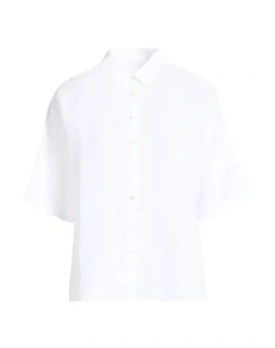 120% Lino Woman Shirt White Size 12 Linen