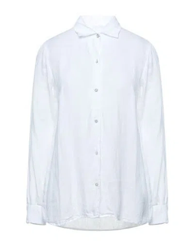 120% Lino Woman Shirt White Size 12 Linen