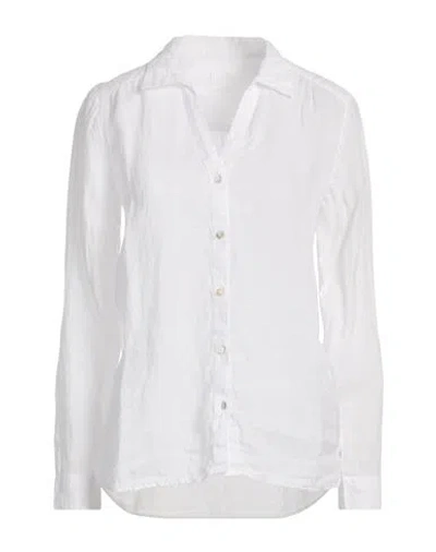 120% Lino Woman Shirt White Size 14 Linen