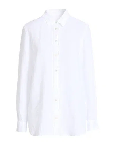 120% Lino Woman Shirt White Size 14 Linen