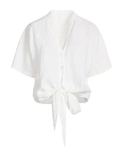 120% Lino Woman Shirt White Size 6 Linen