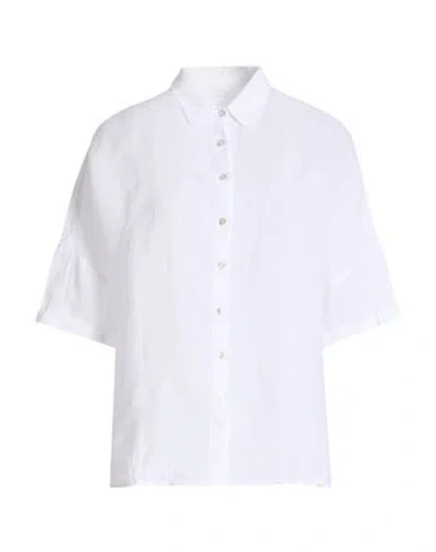 120% Lino Woman Shirt White Size 8 Linen
