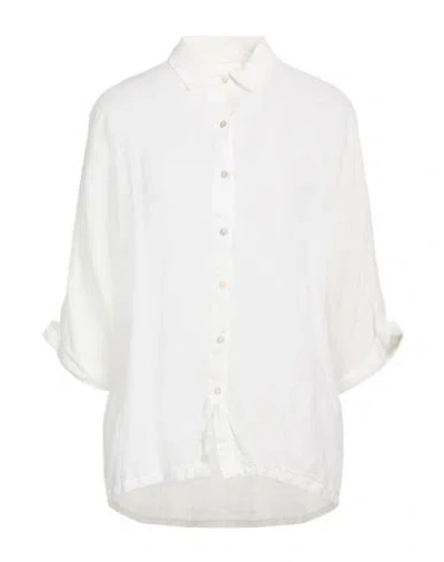 120% Lino Woman Shirt White Size L Linen