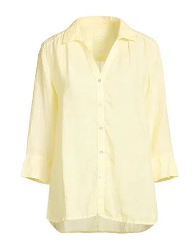120% Lino Woman Shirt Yellow Size 6 Linen