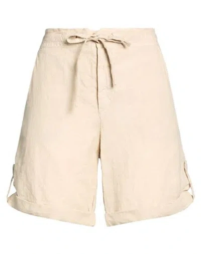 120% Lino Woman Shorts & Bermuda Shorts Beige Size 12 Linen In Neutral