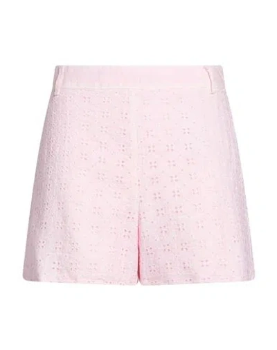 120% Lino Woman Shorts & Bermuda Shorts Light Pink Size 6 Linen