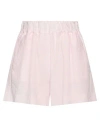 120% Lino Linen Shorts In Pink