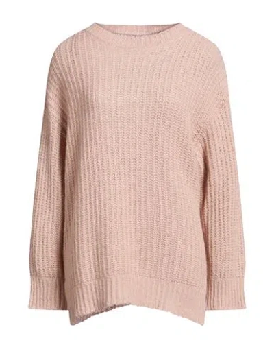 120% Lino Woman Sweater Antique Rose Size M Alpaca Wool, Cashmere, Silk In Multi