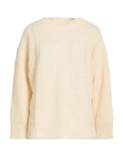 120% Lino Woman Sweater Beige Size M Alpaca Wool, Cashmere, Silk In Multi