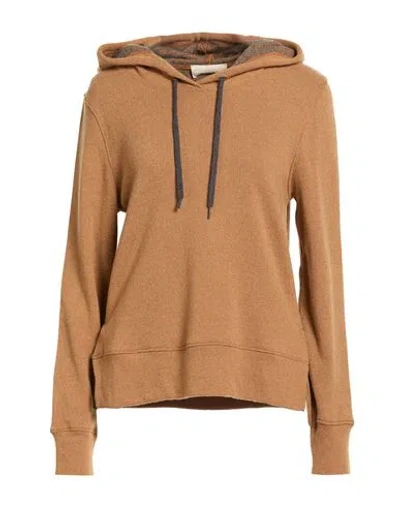 120% Lino Woman Sweater Camel Size Xl Cashmere, Modal, Wool In Brown