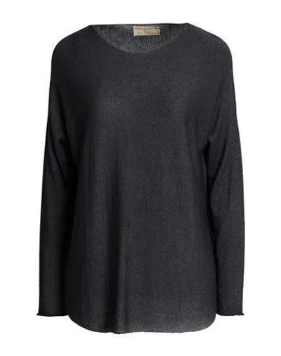 120% Lino Woman Sweater Charcoal Size Xs Cashmere In Gray