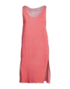 120% Lino Woman Sweater Coral Size L Linen In Red
