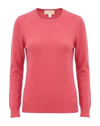 120% Lino Woman Sweater Coral Size Xs Merino Wool, Silk, Cashmere In Pink