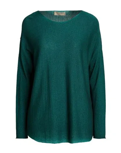 120% Lino Woman Sweater Dark Green Size Xs Cashmere
