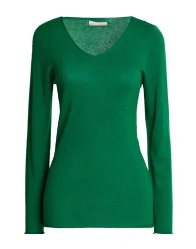 120% Lino Woman Sweater Green Size Xs Cashmere