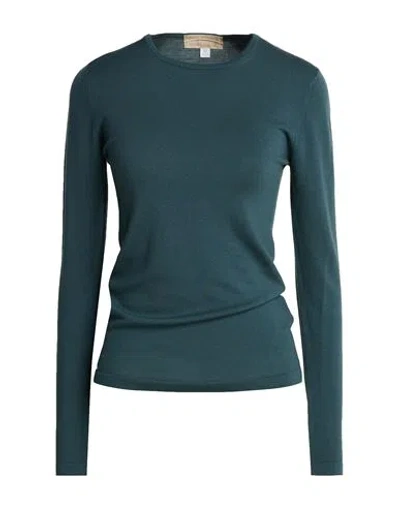120% Lino Woman Sweater Grey Size Xs Merino Wool In Blue