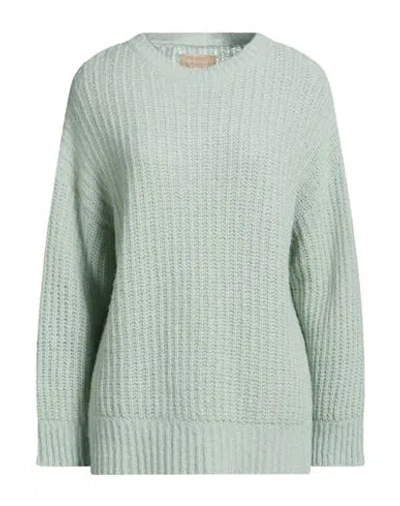 120% Lino Woman Sweater Light Green Size M Alpaca Wool, Cashmere, Silk