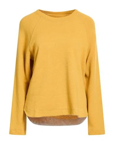120% Lino Woman Sweater Marigold Size Xl Cashmere, Modal, Wool In Orange