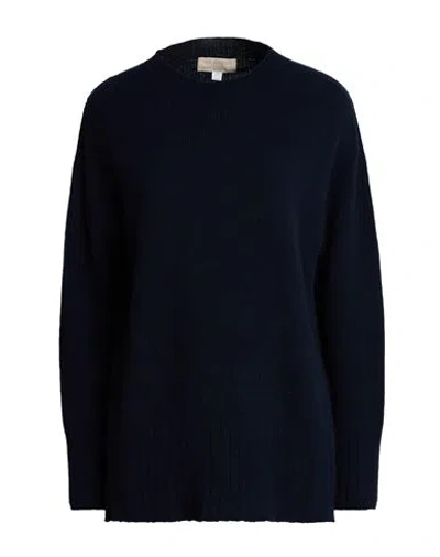 120% Lino Woman Sweater Midnight Blue Size M Cashmere, Wool In Black