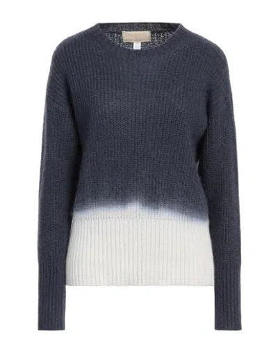 120% Lino Woman Sweater Navy Blue Size Xs Cashmere, Mohair Wool, Wool, Polyamide