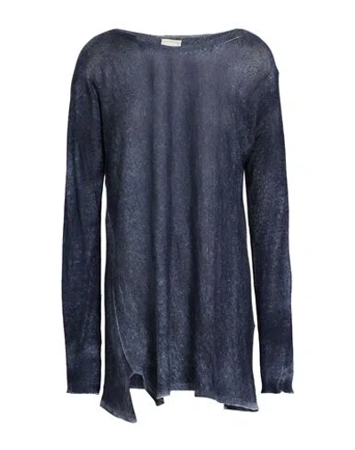 120% Lino Woman Sweater Navy Size M Linen