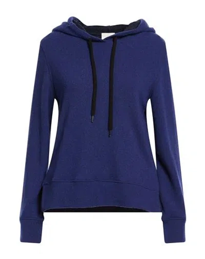 120% Lino Woman Sweater Navy Size Xl Cashmere, Modal, Wool In Blue