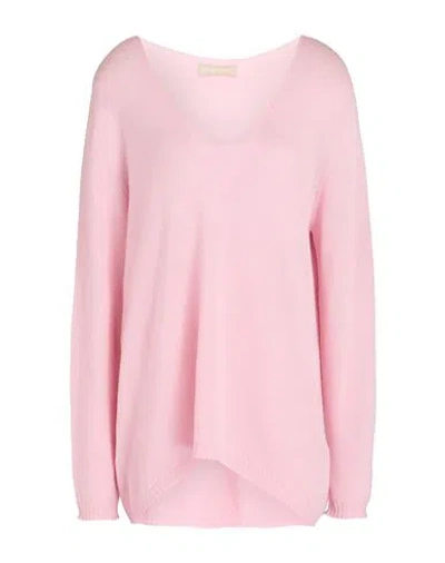120% Lino Woman Sweater Pink Size L Cashmere