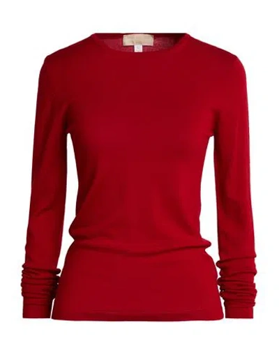 120% Lino Woman Sweater Red Size Xs Merino Wool