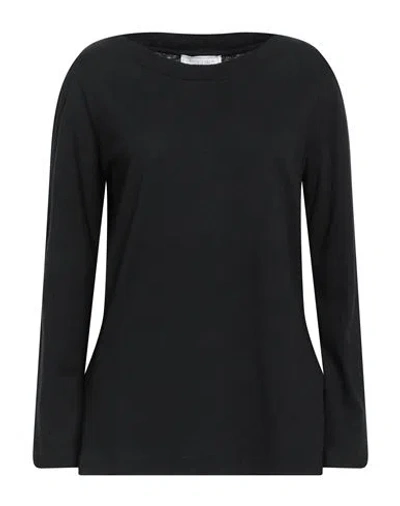 120% Lino Woman T-shirt Black Size Xxs Linen, Cotton