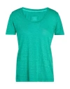 120% Lino Woman T-shirt Green Size Xl Linen