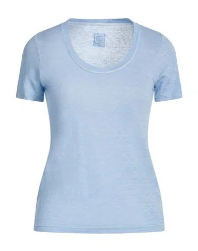 120% Lino Woman T-shirt Light Blue Size Xs Linen