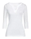 120% Lino Woman T-shirt Off White Size Xs Linen