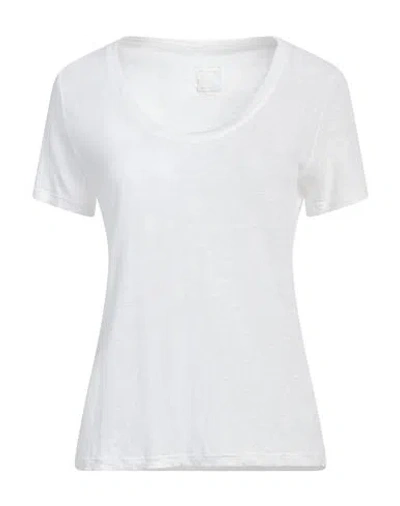 120% Lino Woman T-shirt White Size L Linen