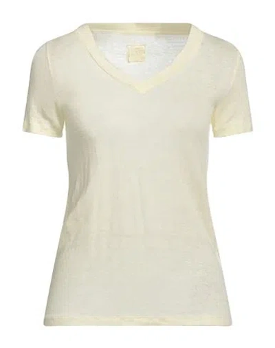 120% Lino Woman T-shirt Yellow Size L Linen