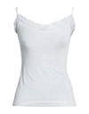 120% Lino Woman Tank Top Grey Size Xs Linen, Elastane In Grey