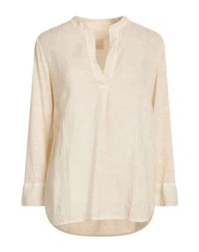 120% Lino Woman Top Beige Size S Linen In Nude