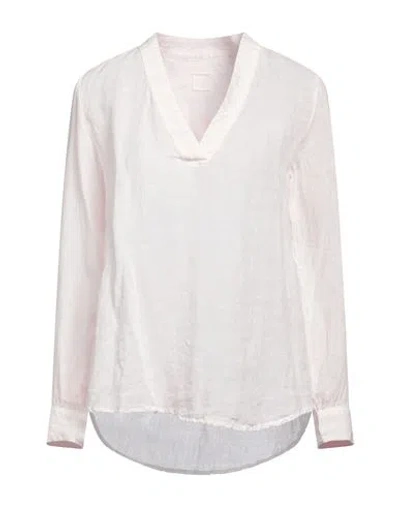 120% Lino Woman Top Light Pink Size 10 Linen