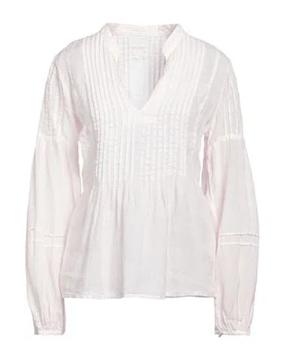 120% Lino Woman Top Light Pink Size 12 Linen