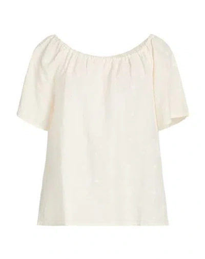 120% Lino Woman Top Light Pink Size 6 Linen In Neutral