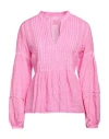 120% Lino Woman Top Magenta Size 12 Linen