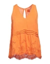 120% Lino Woman Top Mandarin Size 8 Linen