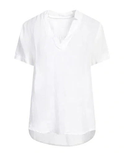 120% Lino Woman Top White Size 4 Linen