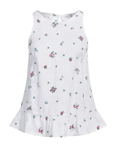 120% Lino Woman Top White Size 12 Linen