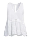 120% Lino Woman Top White Size 10 Linen