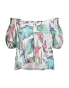 120% Lino Woman Top White Size 12 Linen In White