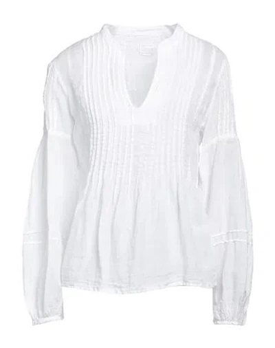 120% Lino Woman Top White Size 12 Linen