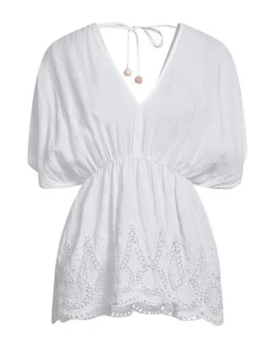 120% Lino Woman Top White Size 2 Linen