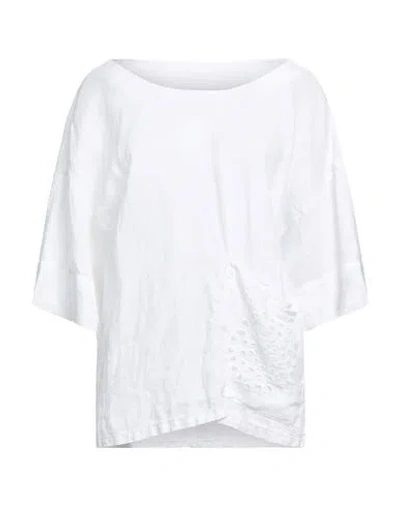 120% Lino Woman Top White Size Xl Linen