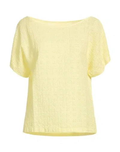 120% Lino Woman Top Yellow Size L Linen